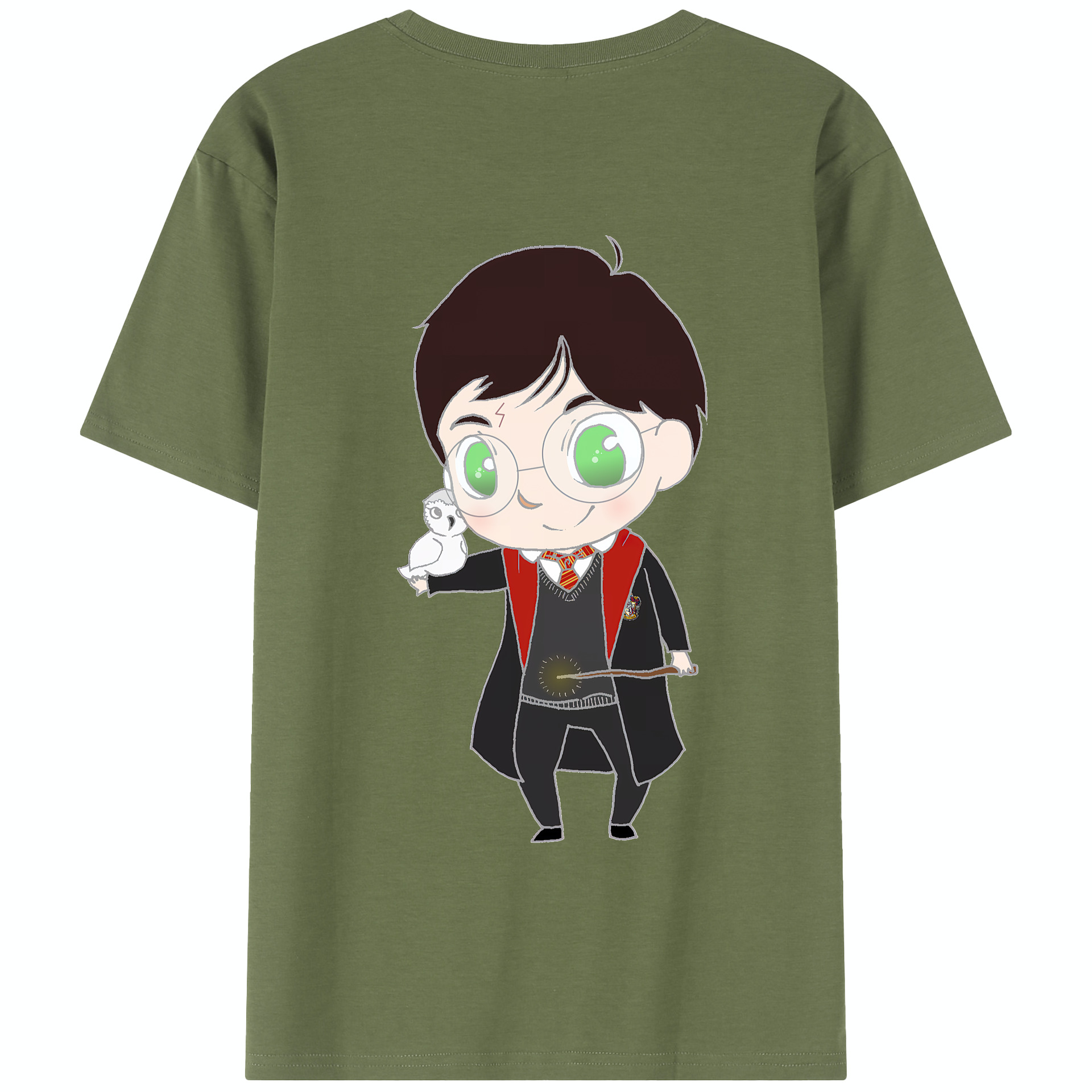 （画像用） Harry Potter ハリー・ポッターシリーズ 綿100％半袖Tシャツ（背面プリント）
